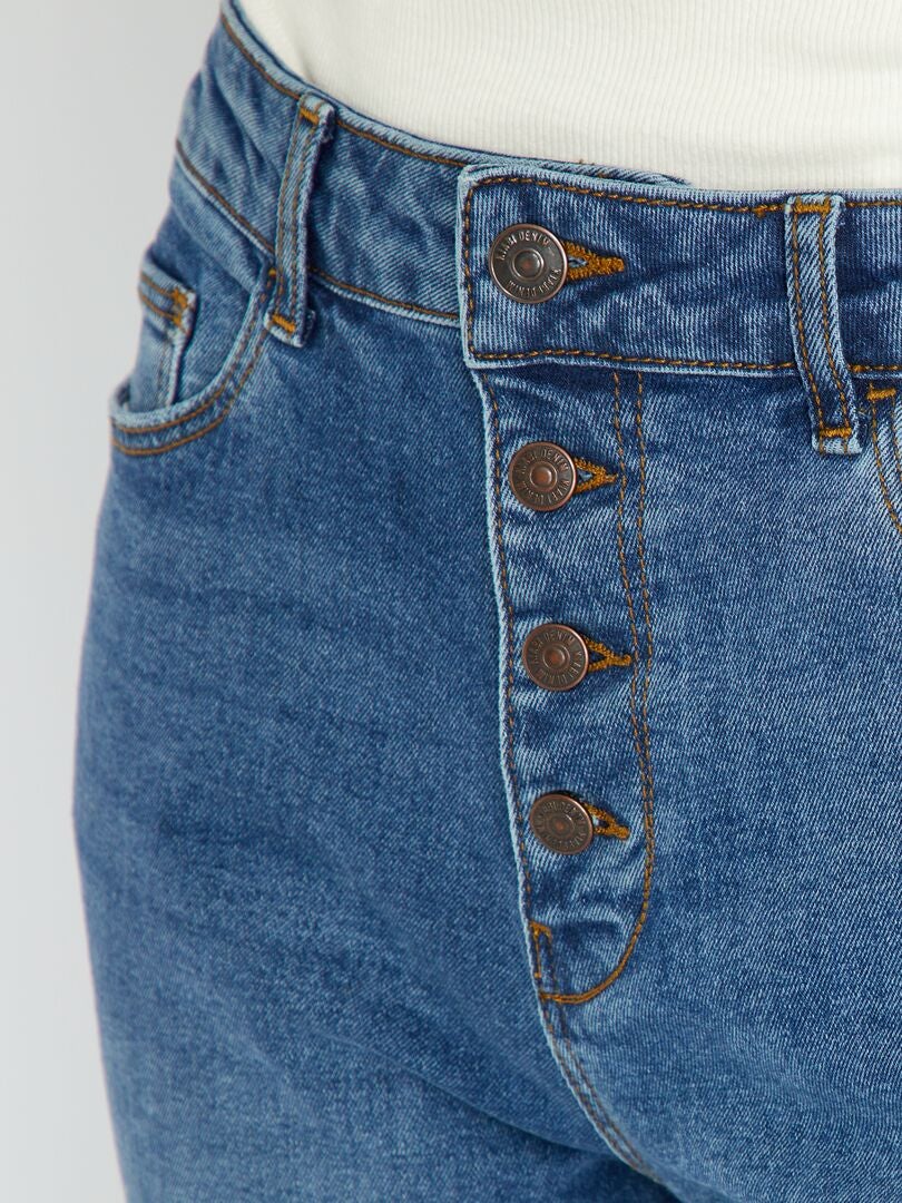 Calça jeans Mom de cintura super alta - L30 - AZUL