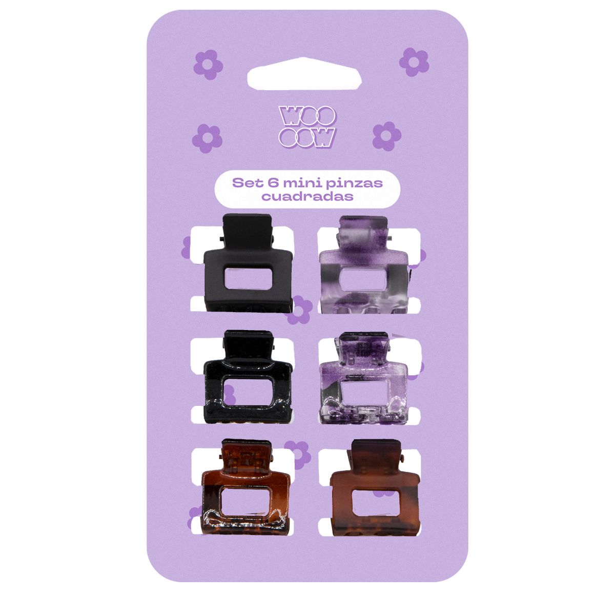 Set od 6 mini kvadratnih kopči za kosu Proizvodi za oblikovanje kose