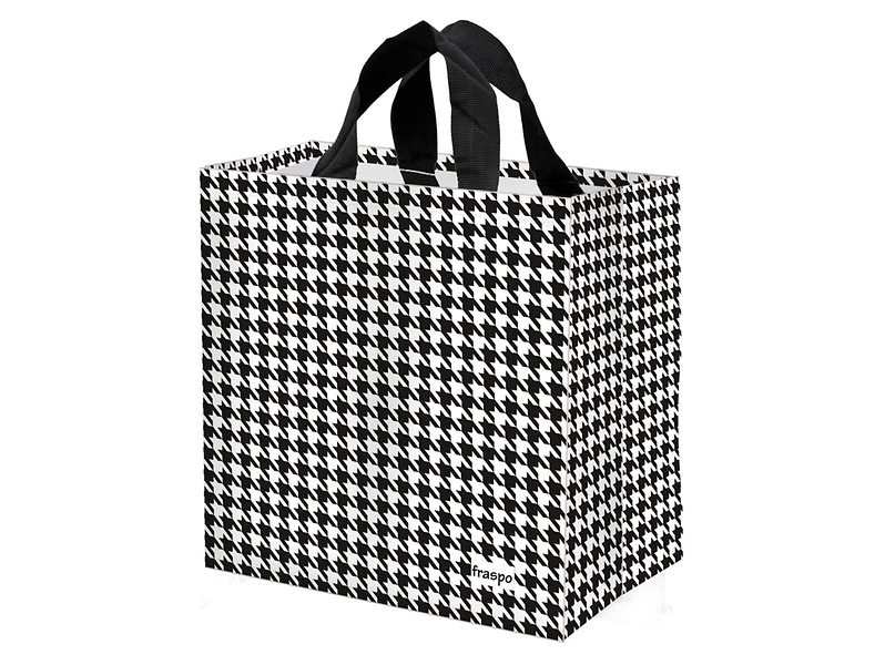 Torba zakupowa Pepitka 20x35 cm czarno-biała