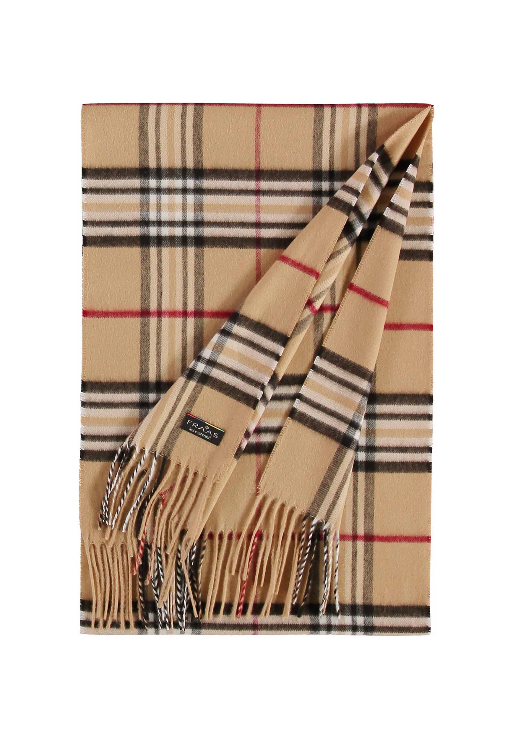 FRAAS PLAID CASHMINK - Écharpe - camel