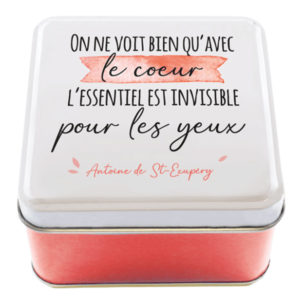 Boîte en métal AVEC LE CŒUR - grand format