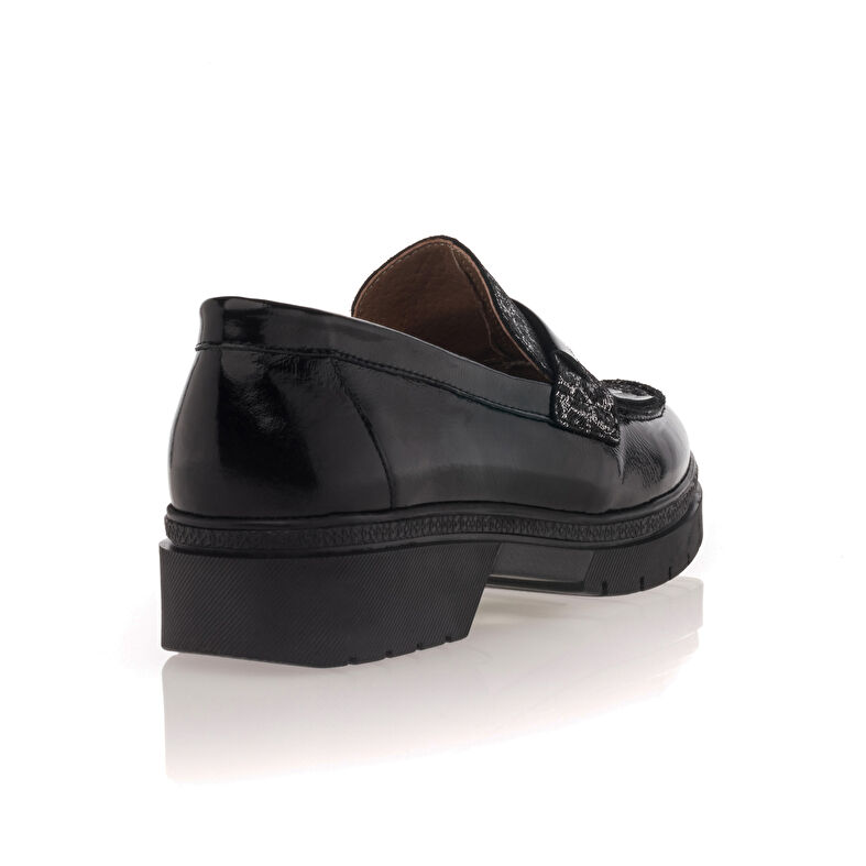 Svarta loafers/båtskor för kvinnor