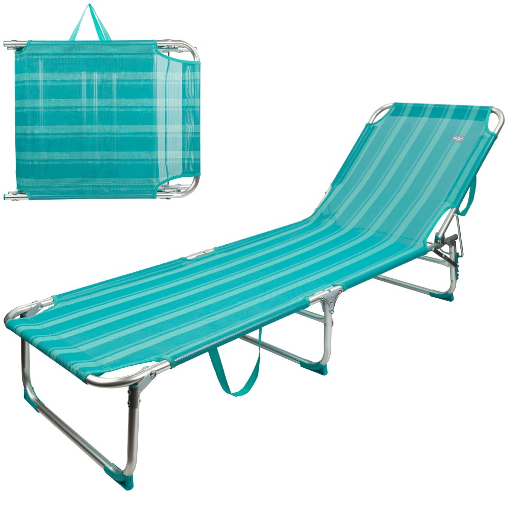 Aktive Beach 3 Position Aluminum Folding Sun Lounger