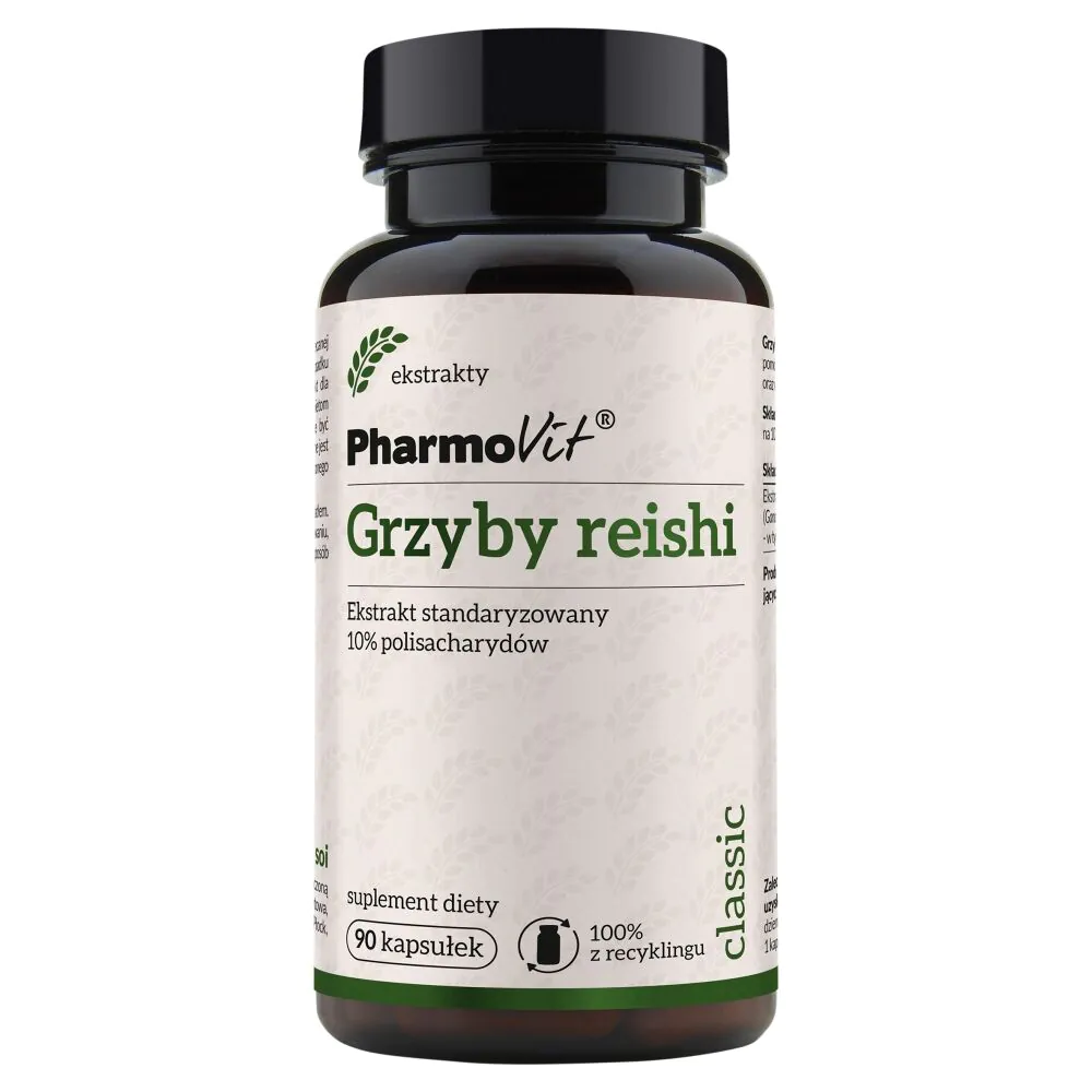 PharmoVit Classic Grzyby reishi 10% polisacharydów Kapsułki