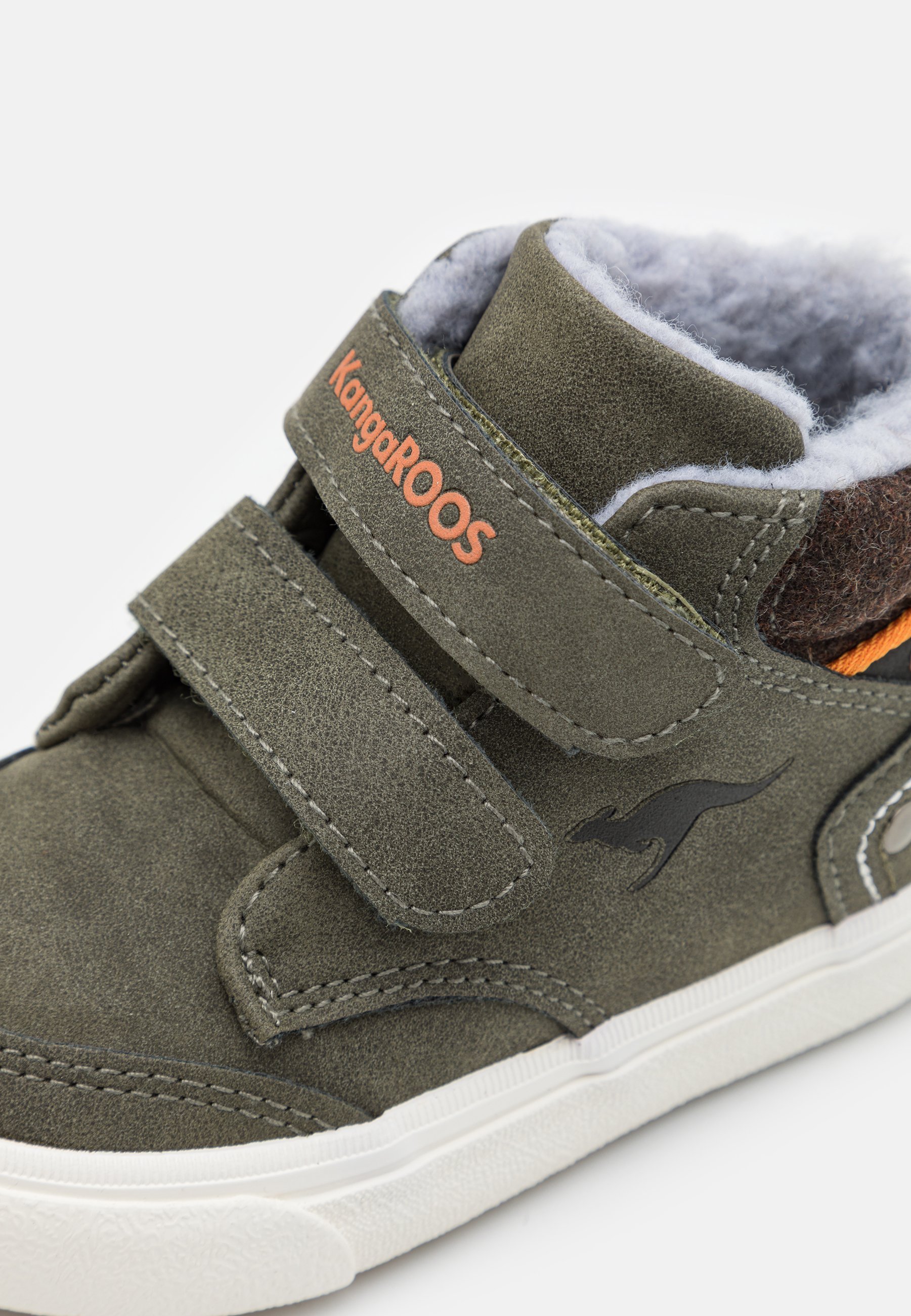 KangaROOS KAVU PRIMO UNISEX - High-Top-Sneaker - oliv/flammenfarben