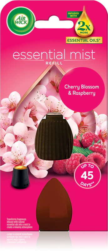 Refil para Difusor Air Wick Essential Mist Flor de Cerejeira e Framboesa
