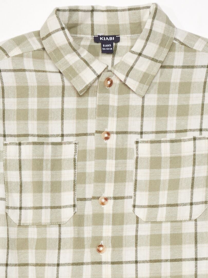 Camisa de flanela xadrez - VERDE