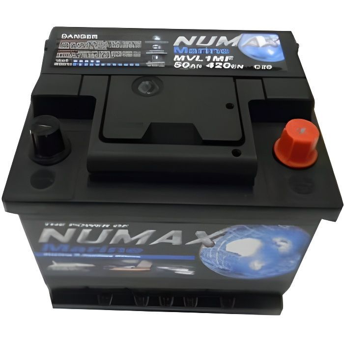 Batterie de démarrage Loisirs/Camping-cars Numax Marine LB1 MVL1MF 12V 50Ah / 420A
