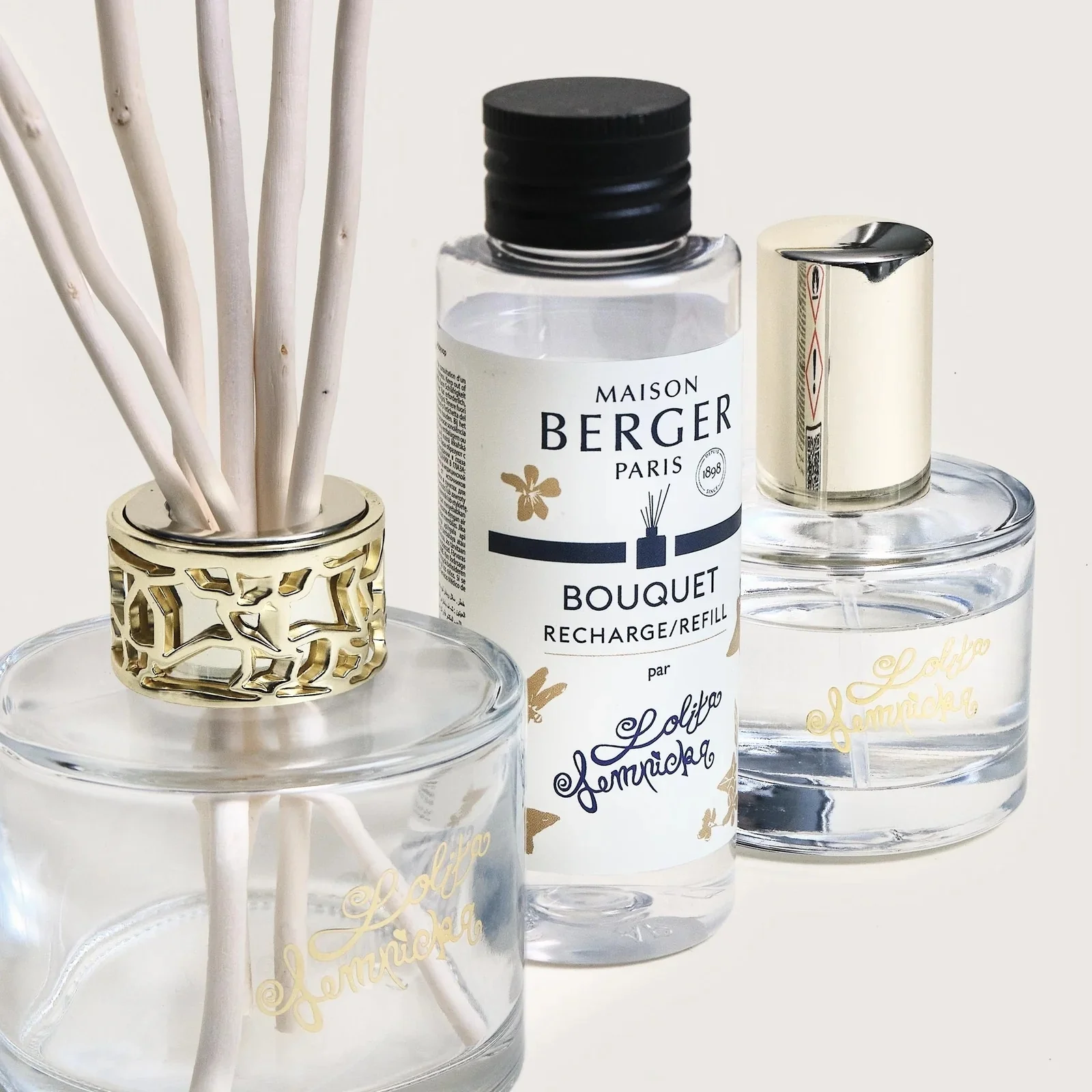 Bouquet Parfumé LOLITA LEMPICKA - Duo Mini Bouquet e Spray Trasparente - Diffusore di Profumo, Profumo per Diffusore