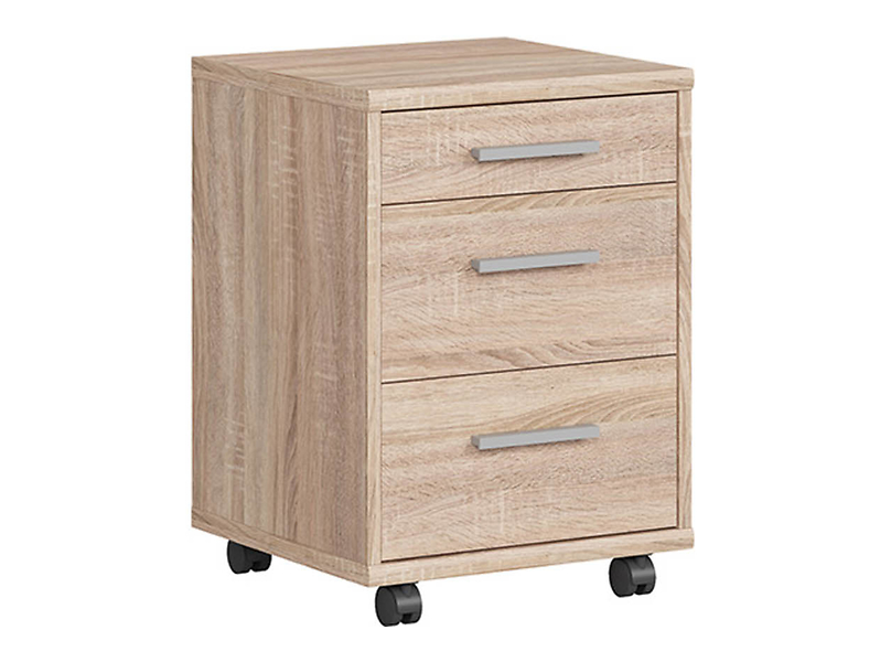 Kontenerek Brw Office 40 cm z 3 szufladami dąb sonoma