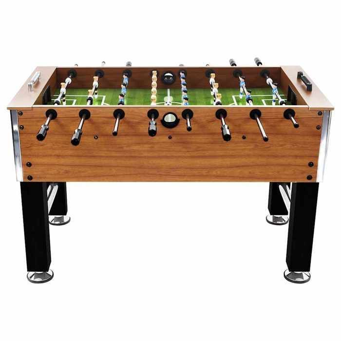 Tafelvoetbaltafel - vidaXL - Staal - 140x74,5x87,5 cm - Lichtbruin en zwart