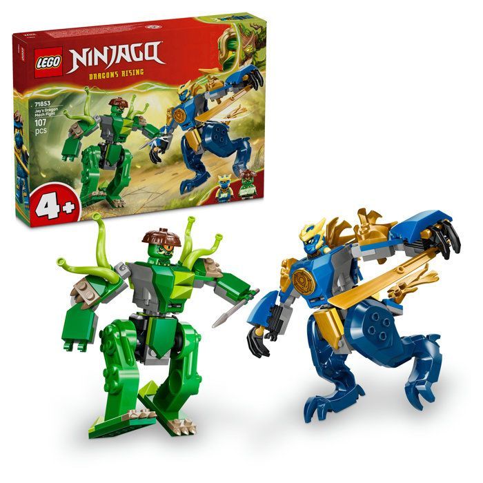 LEGO NINJAGO 71853 Jay's Dragon Mech Battle - Building Set for Ages 4+ - Gift