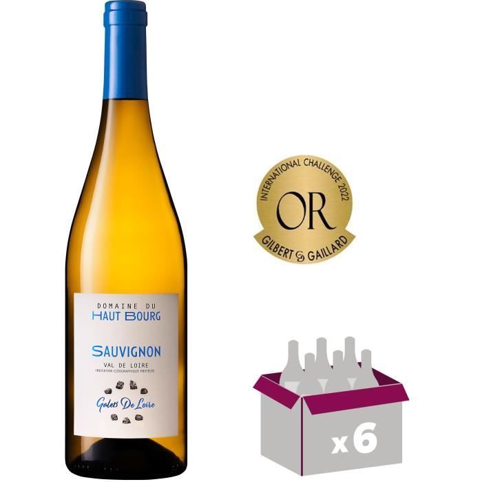 Domaine du Haut Bourg Sauvignon - Vino blanco del Valle del Loira x6