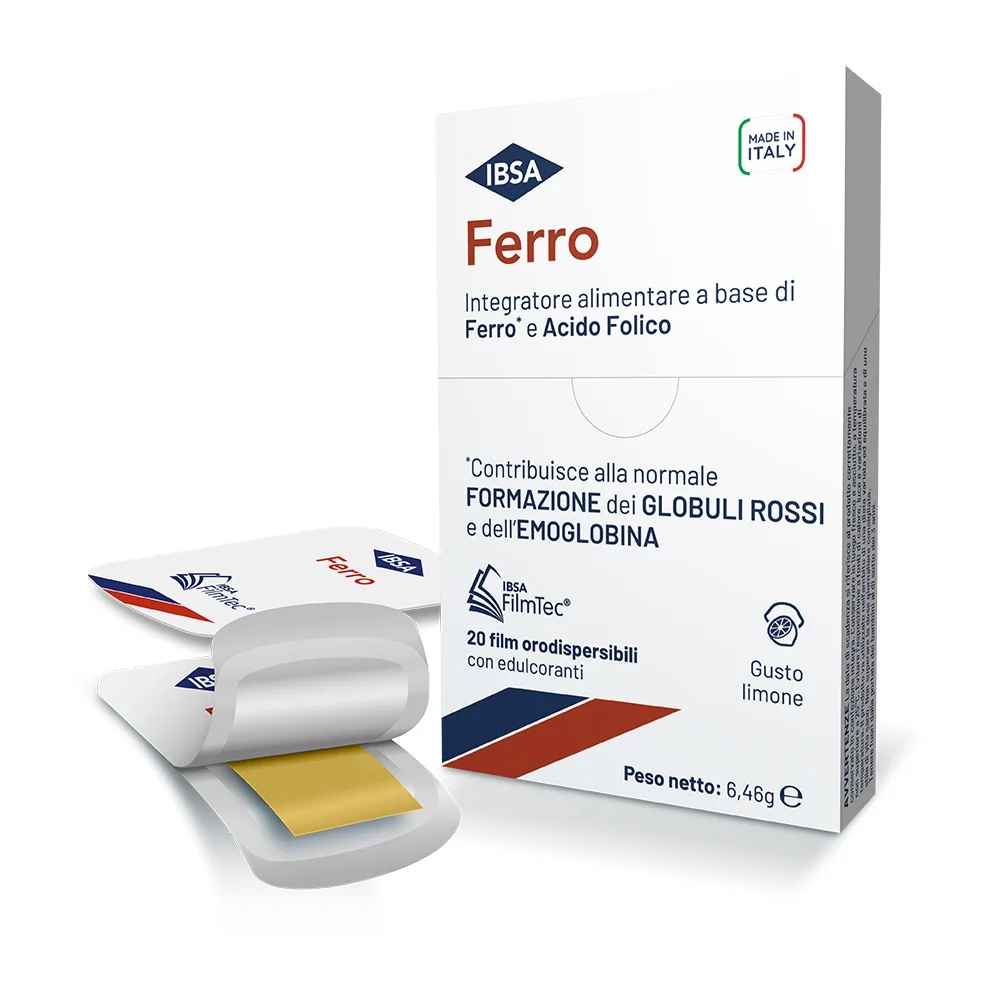 IBSA Ferro Ibsa 20 films orodispersibles Formation de globules rouges