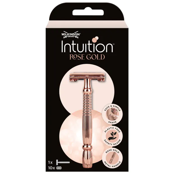 Wilkinson Intuition Rose Gold maszynka do golenia + 10 szt. wkładów