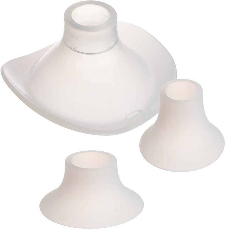 „Canpol babies“ krūties pompų silikoninių dalių flanšų ir įdėklų rinkinys (24/21/19 mm), atsarginis silikoninis krūtų skydelis ir silikoniniai krūtų įklotai