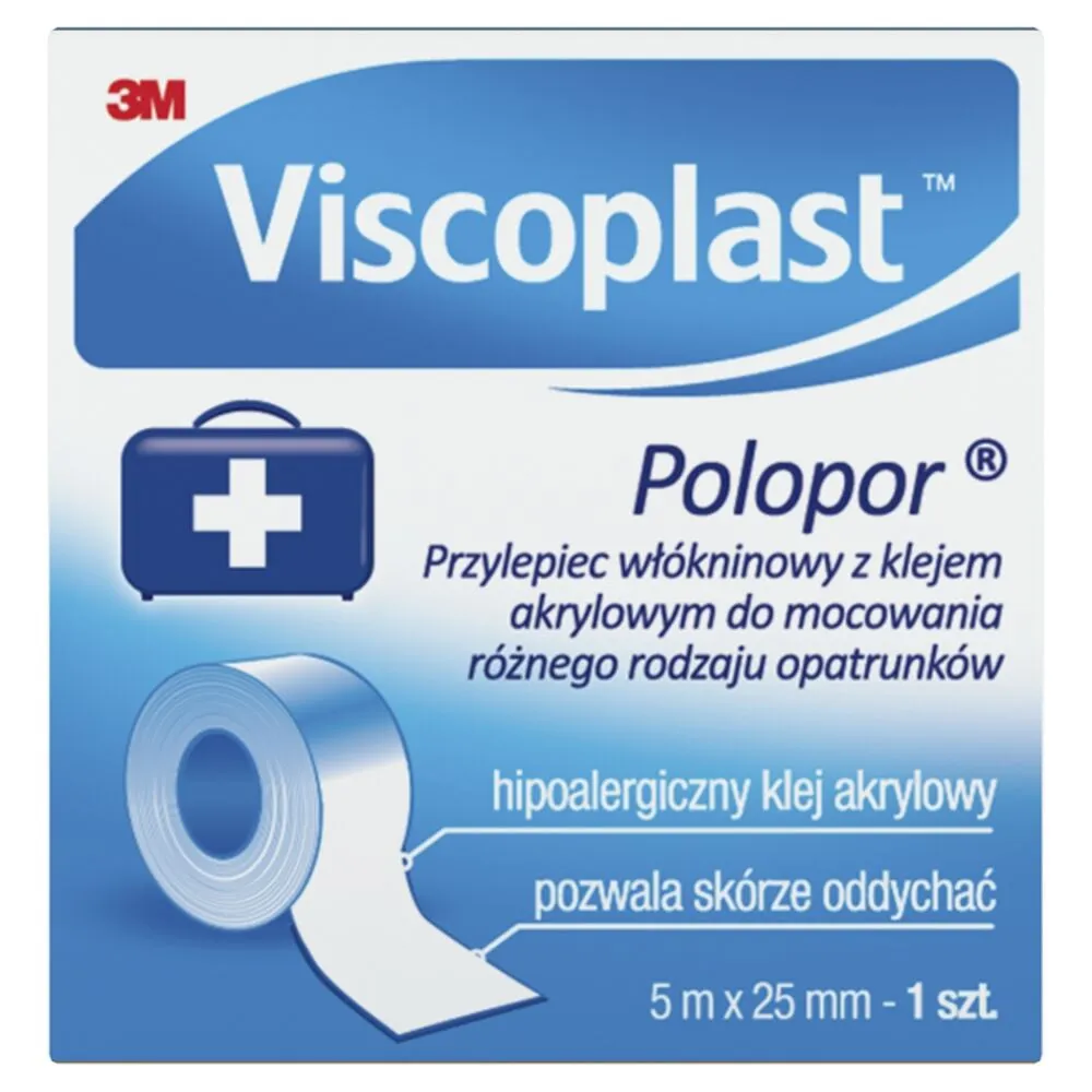 Viscoplast Polopor, Przylepiec włókninowy, 5x0,025m