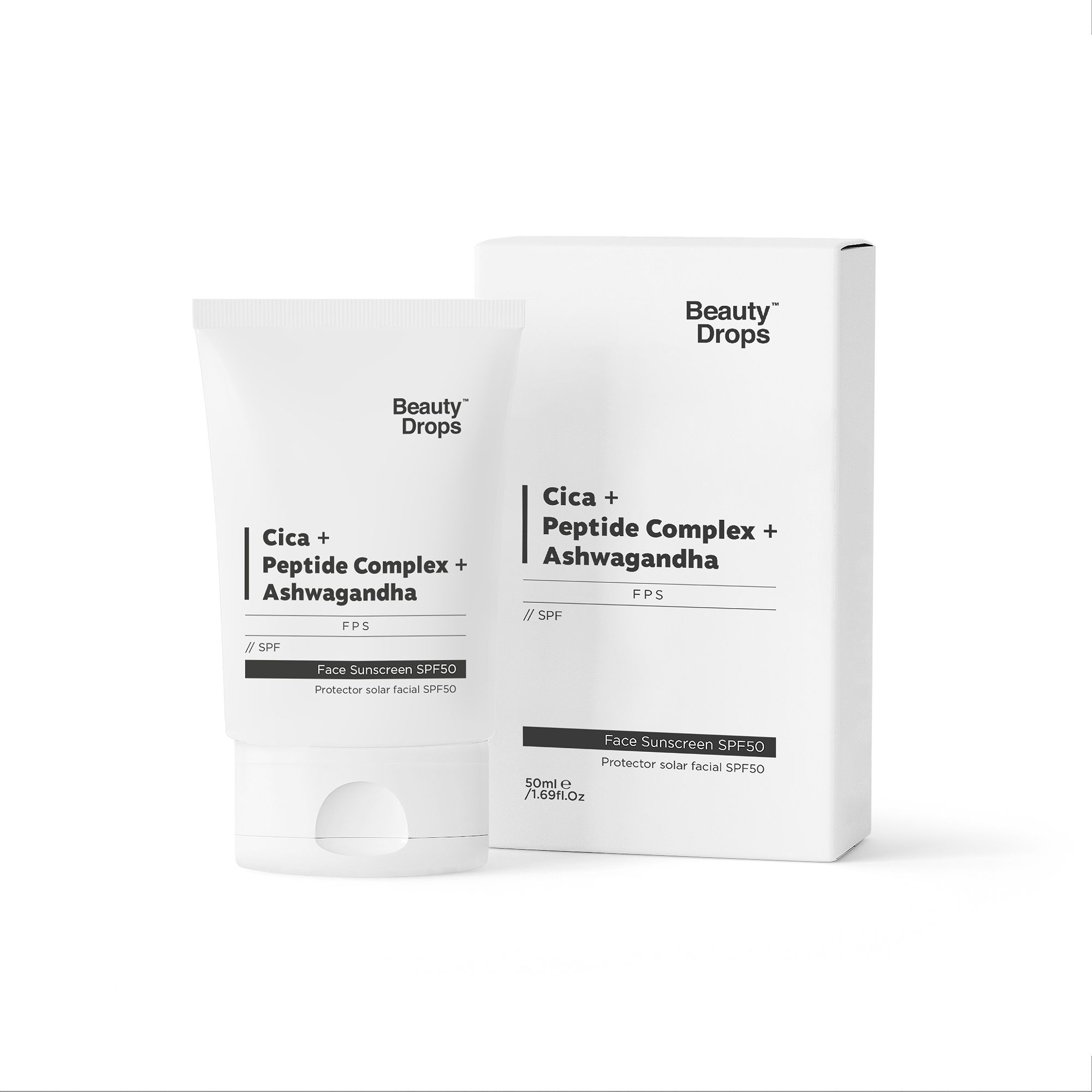 „Cica Peptide Complex Ashwagandha“ apsauginis kremas nuo saulės su SPF50