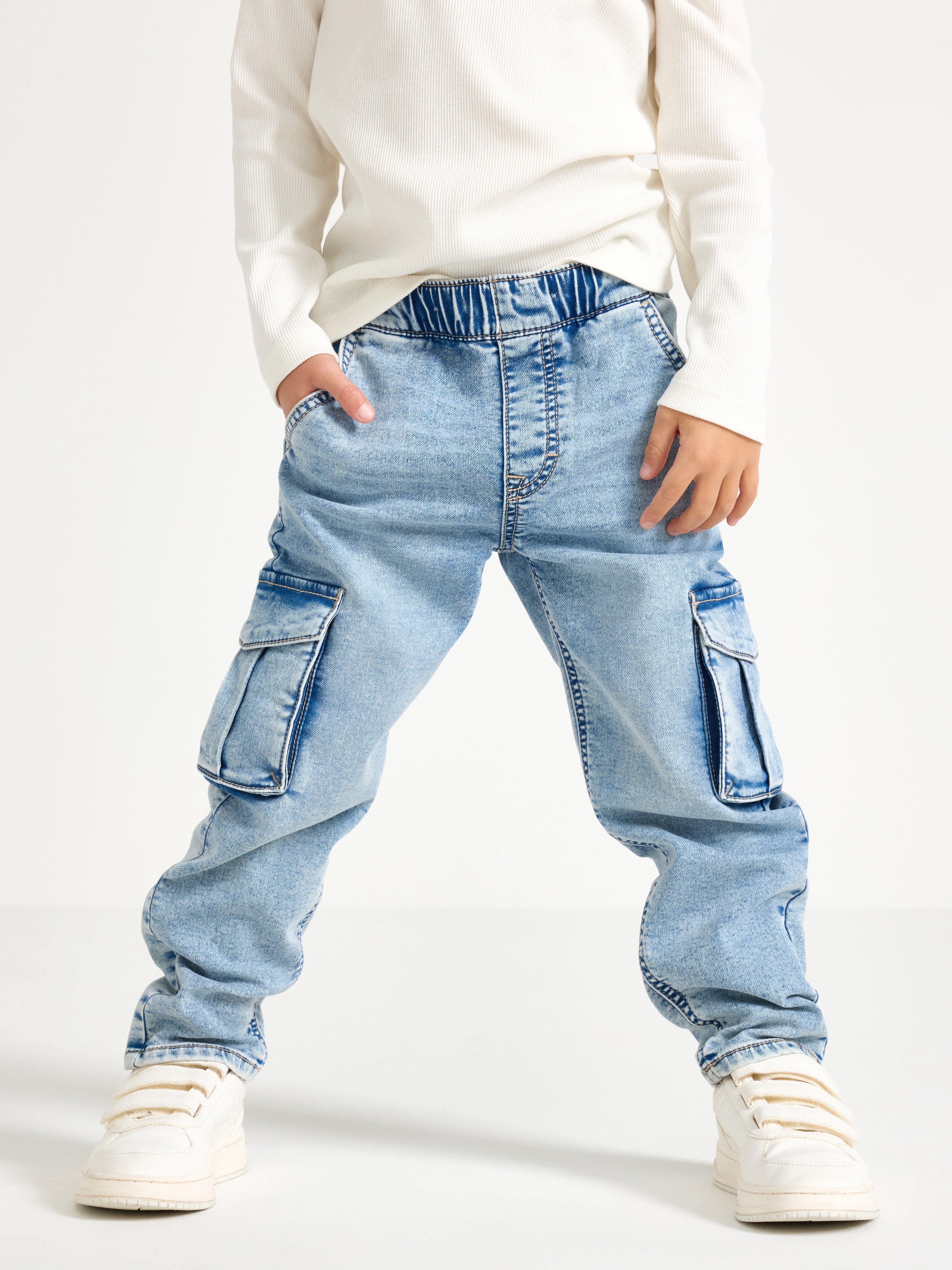 Calça jeans de perna larga WILMER em denim Denim