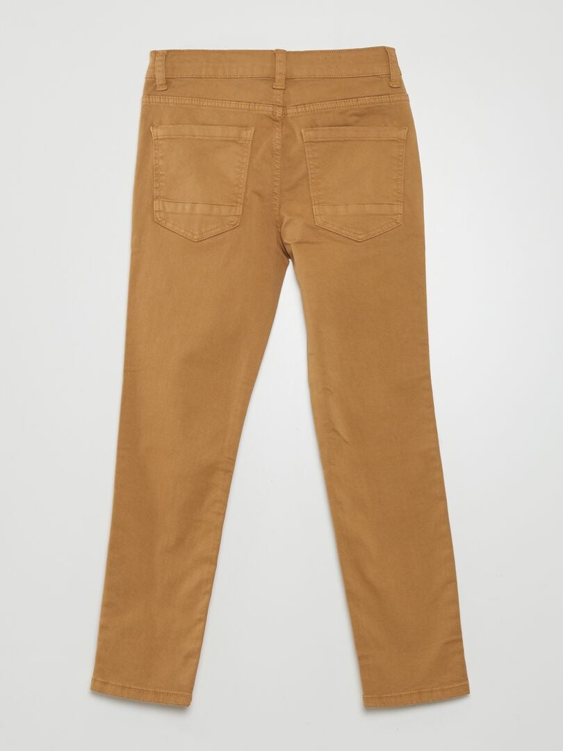 Skinny broek met vijf zakken - Bruin