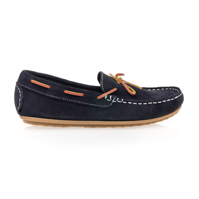 Blauwe jongensloafers/bootschoenen