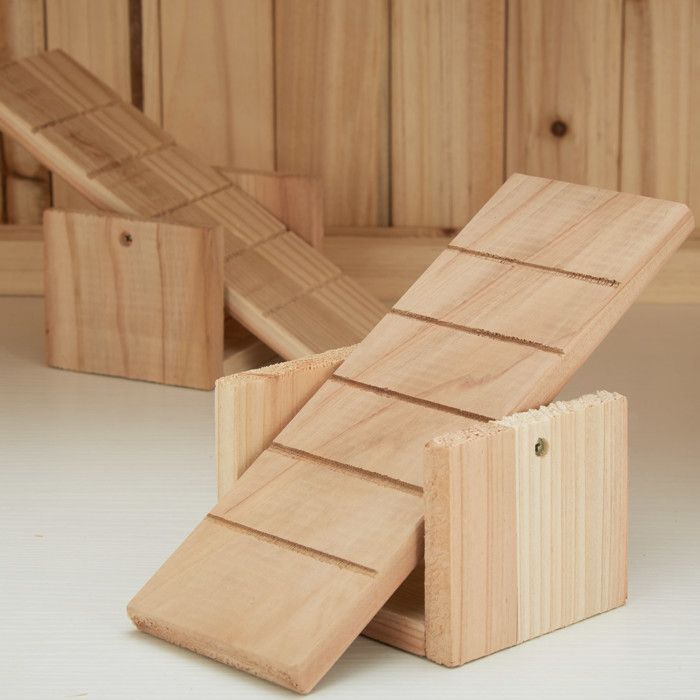 TECTAKE - Jaula para pequeños roedores BENNI de madera, 115 x 60 x 58 cm - Marrón