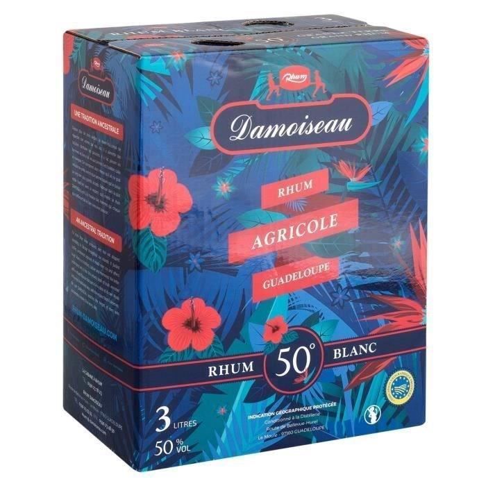 Damoiseau Rum – Weißer Agrarrum – Guadeloupe – 50 % Vol. – 300 cl Bag-in-Box