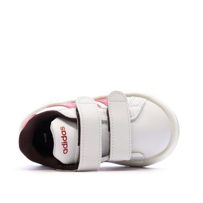 White/Red Adidas Grand Court Minnie Sneakers for Girls