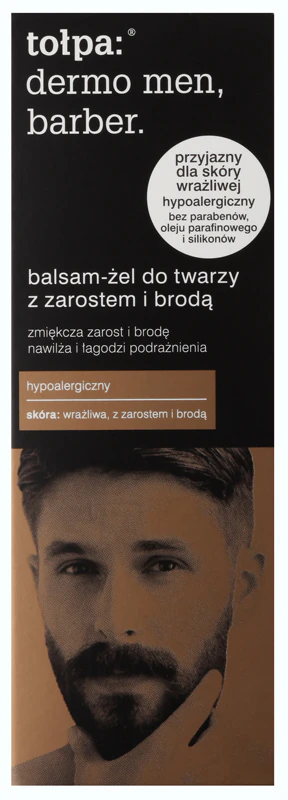 Tołpa Dermo Men Barber rauhoittava balsamigeeli parrakkaille miehille
