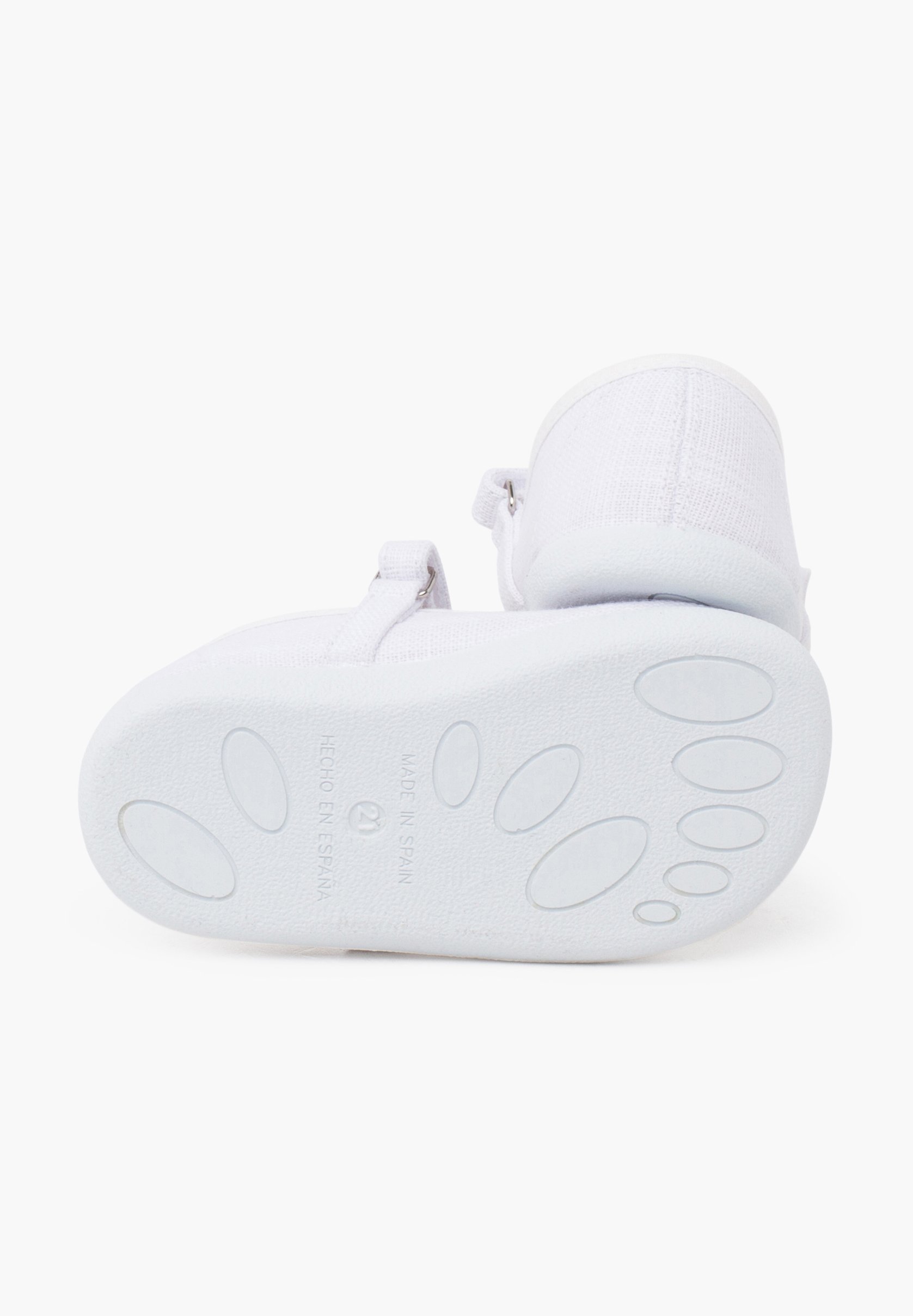 Chaussures bébé Pisamonas Mary Janes légères à fermeture velcro - blanches