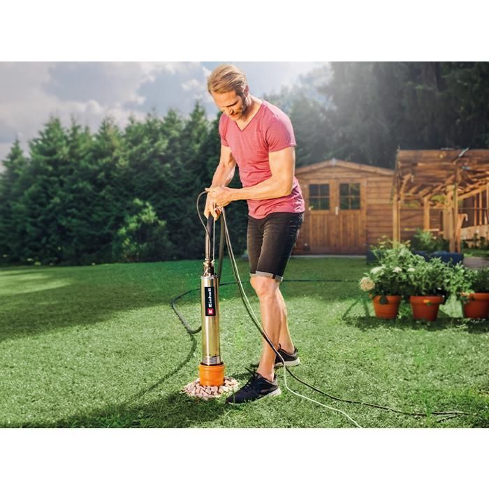 Einhell Pompe immergée de forage GC-DW 1045 N (1000 W, Hauteur de refoulement 45 m) Livré avec Filin de 22 m