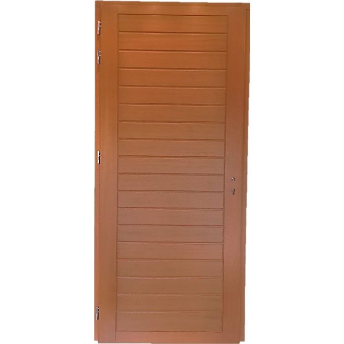 Porta d'ingresso Laura in legno massello, H.215 x L.90 cm, apertura a destra, maniglia, serratura a cilindro.