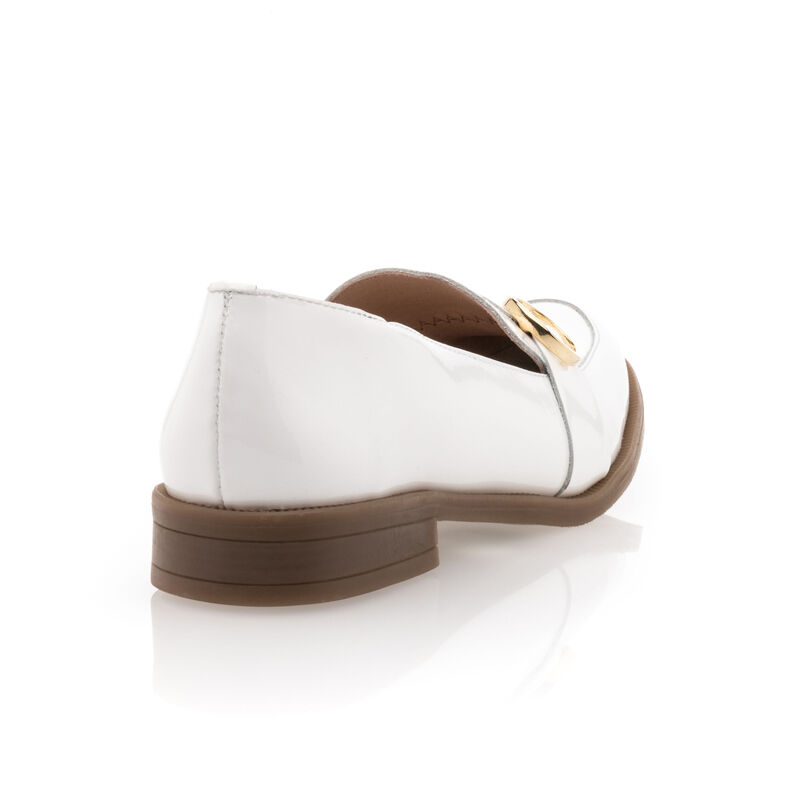 Hvite loafers/båtsko til dame