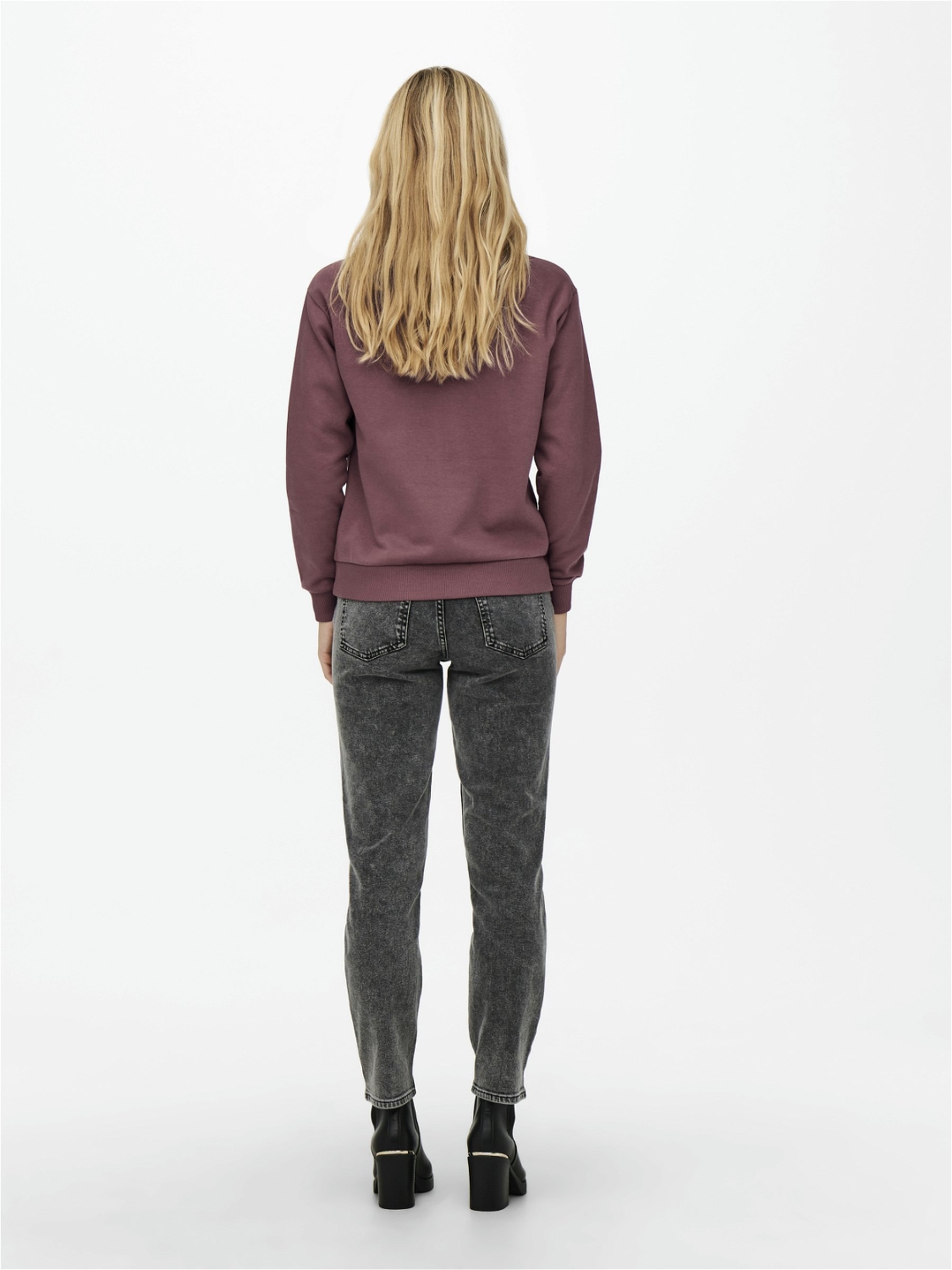 JDY JDYPARIS LS EMB JRS - Sweatshirt - roze bruin