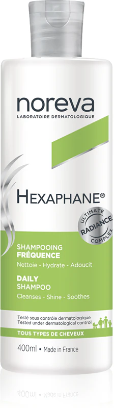Shampoo Noreva Hexaphane Daily para lavagem diária dos cabelos.