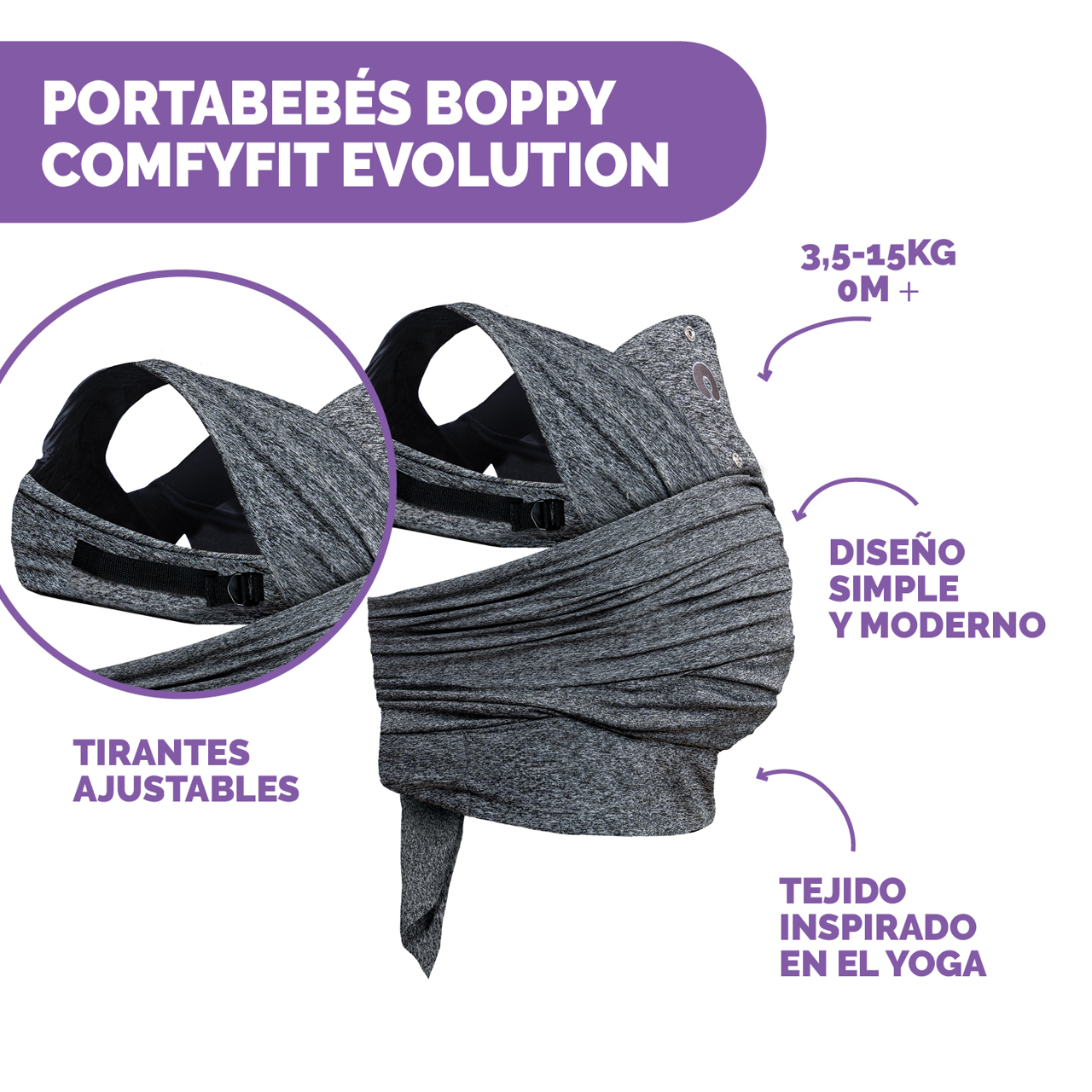 Boppy Comfyfit Evolution Fular Portabebé