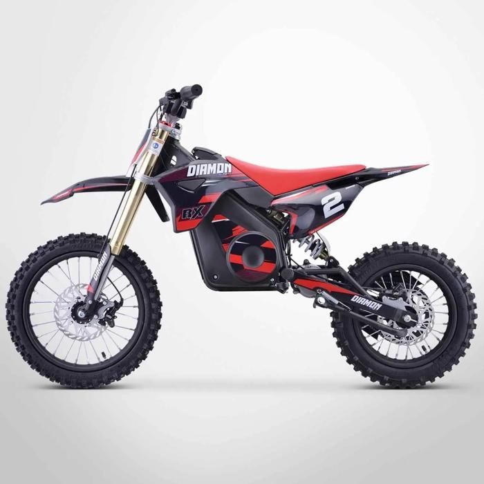 Lasten sähkömoottoripyörä 1300W / ORION 1300W motocross-pyörä / 14/12 / 2021-versio / Punainen