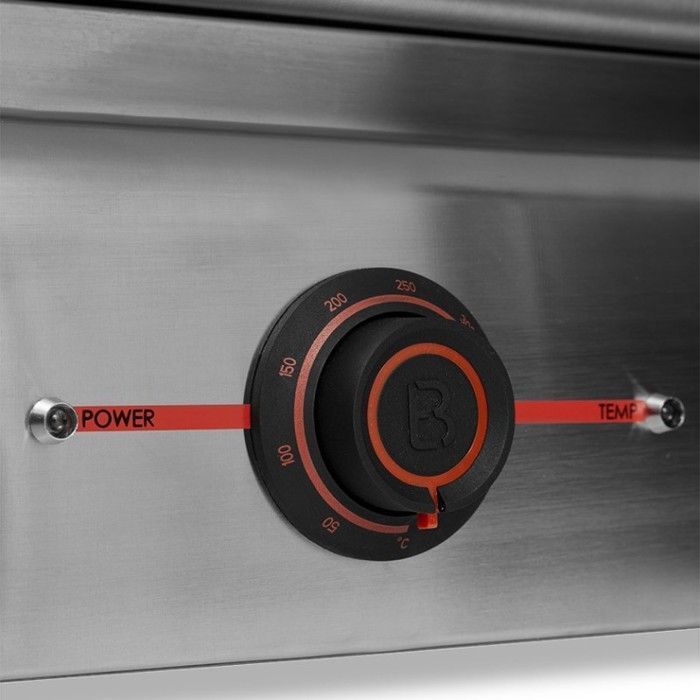 Plancha électrique Silvia IIG Inox - BRASERO - Plaque inox 67 x 34 cm - 2800 W - Jusqu'à 10 convives