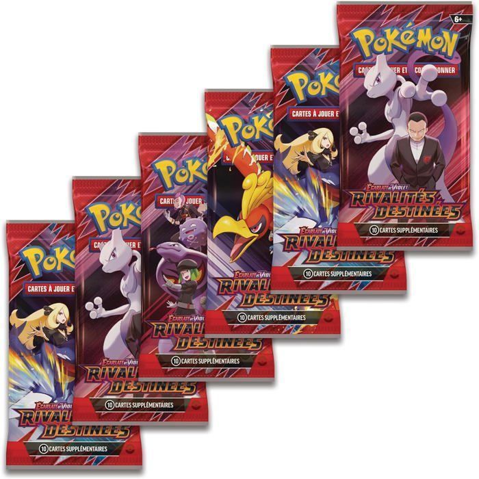 Pokémon EV10 TCG: Pacote com 6 boosters escarlates e roxos - Rivais do Destino