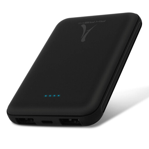 Powerbank Akshi 5000 mAh snellader 2.1a 2xusb
