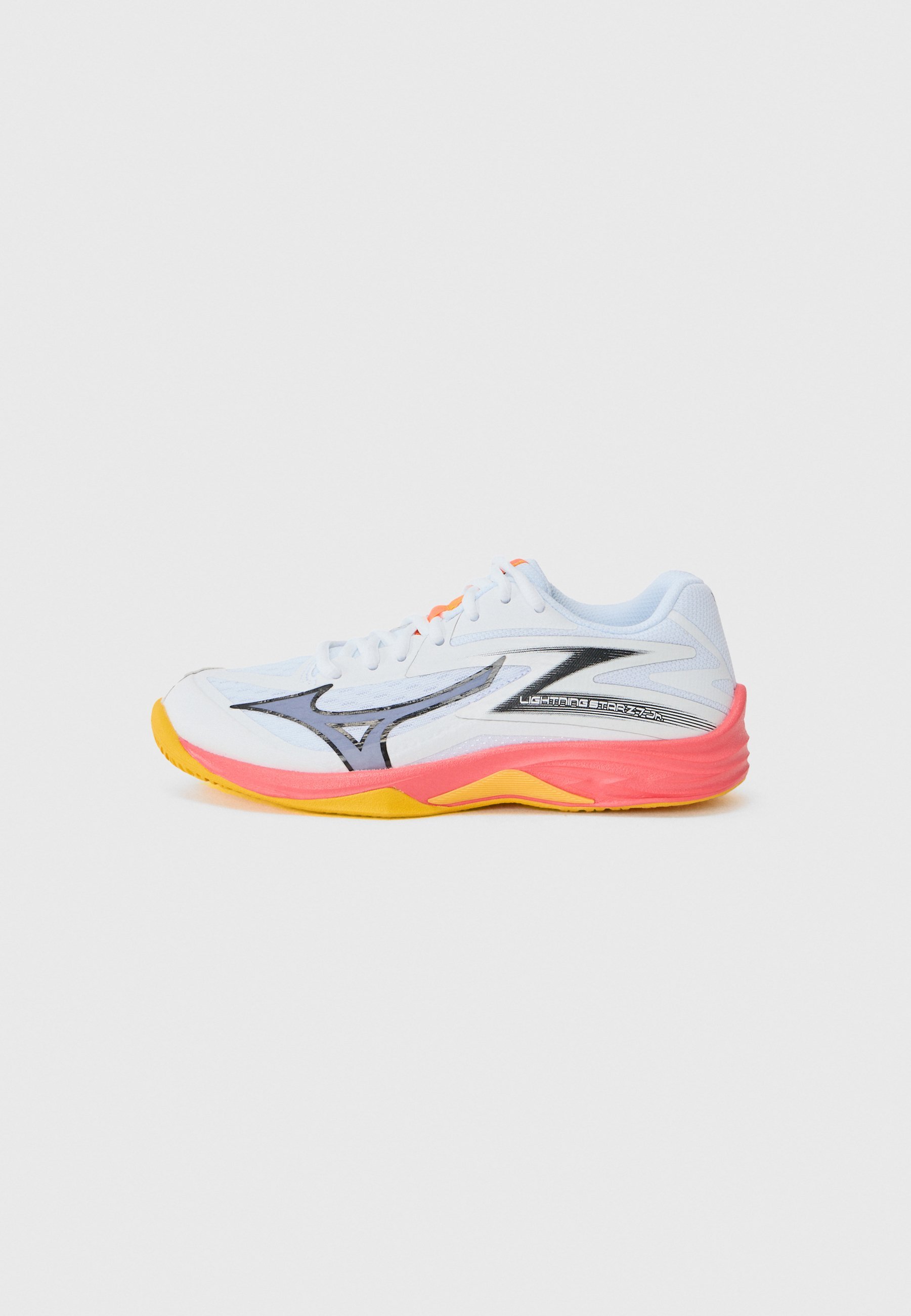 Mizuno LIGHTNING STAR Z7 UNISEXE - Chaussures de volley-ball - blanc/corail flamboyant/agrumes