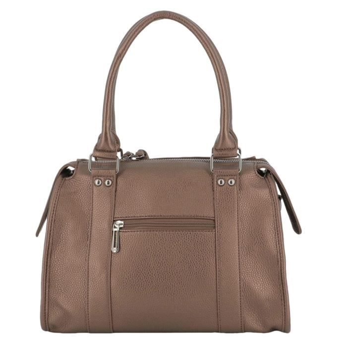 Flora & Co - Mittlere Damen-Schultertasche - Metallicbraun