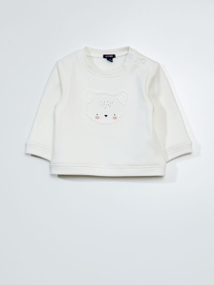 Fleece sweatshirt - Wit