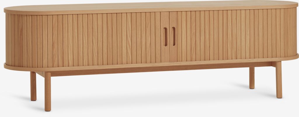 ЛИНГВИГ ТВ ормар ЛИНГВИГ 160цм 2 бочна врата са ролетнама, природни храст