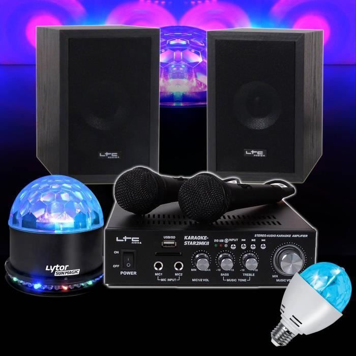 Karaokepakket 2x50W STAR2MKII + SUNMAGIC RGB Mini Diams