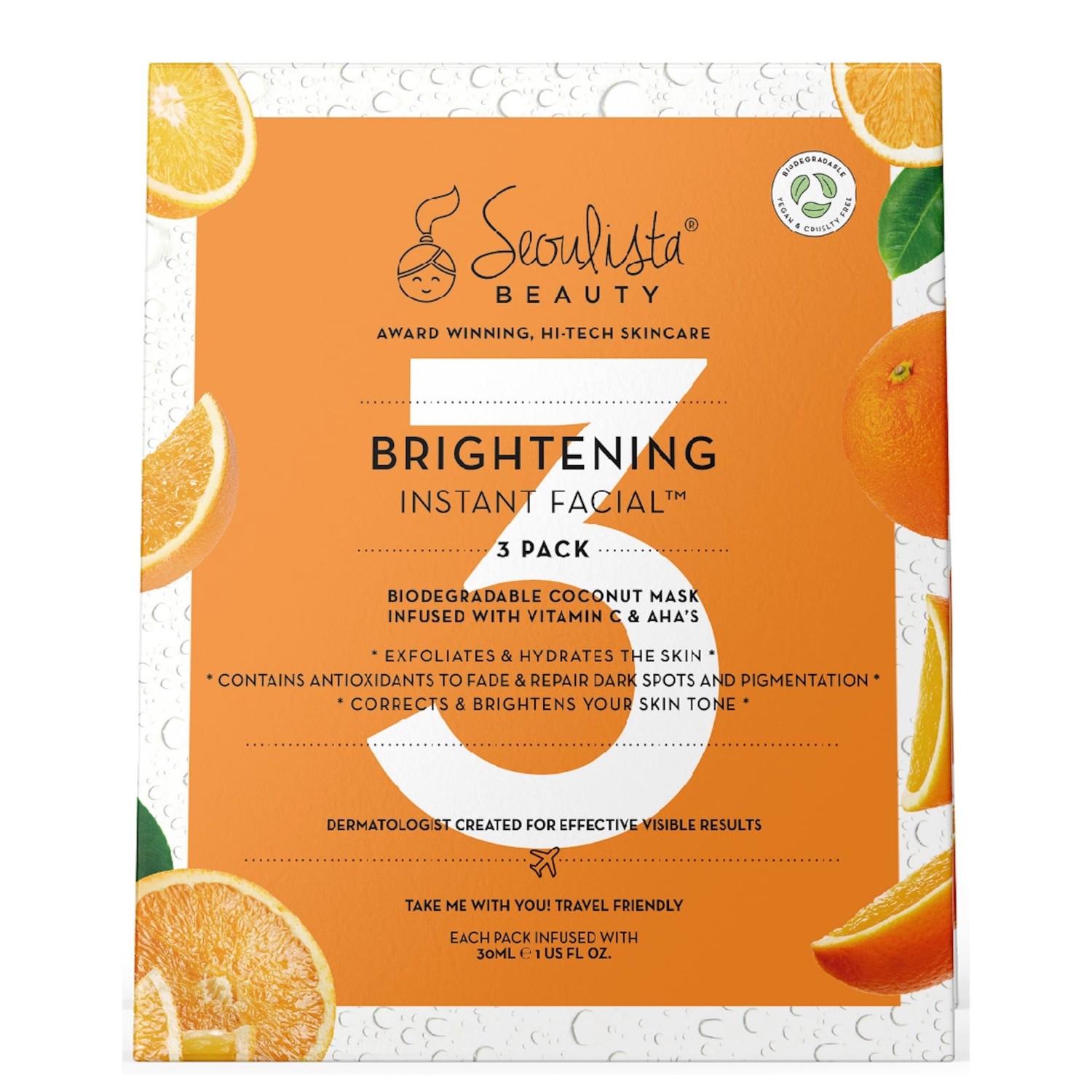 seoulista beauty Brightening Instant Facial - Multi Pack 3's