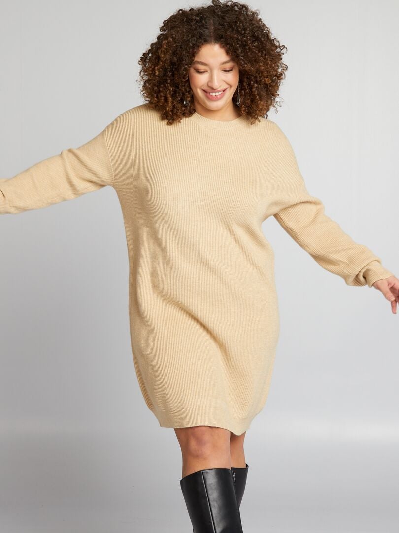 Maxi ribtrui - BEIGE