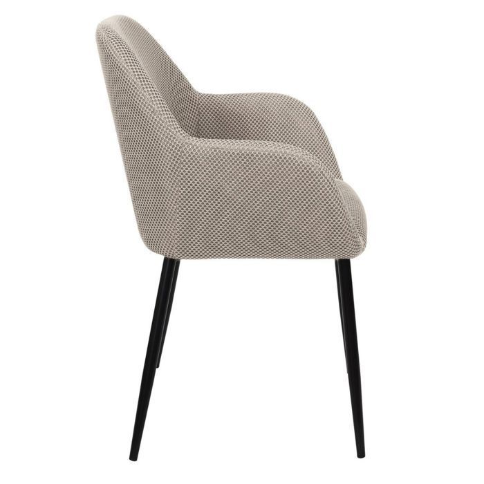 Juego de 4 sillas de comedor en tejido de malla texturizada 3D gris - ELECTRON