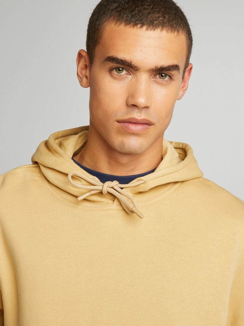 Fleece hoodie - BEIGE