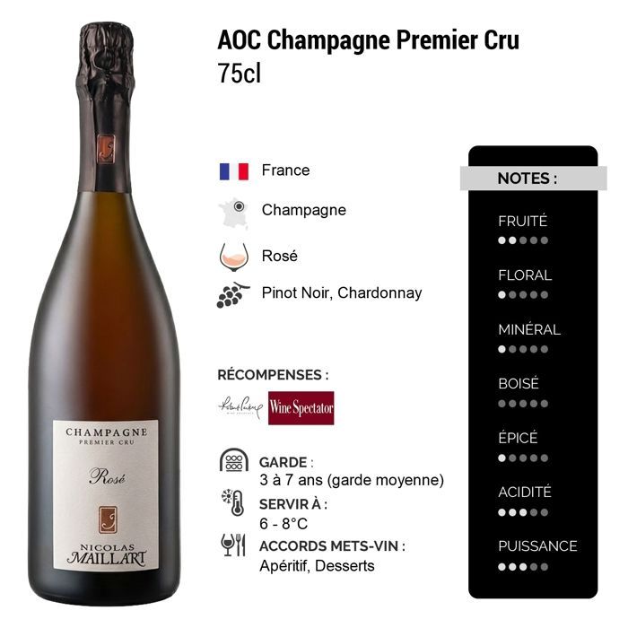 Champagne Nicolas Maillart Champagne Premier Cru Extra Brut (3x75cl)